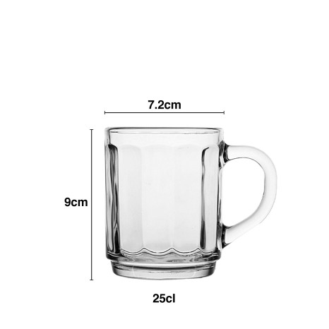Caneca Vidro Redondo 250ml 7.2X9cm - Image product