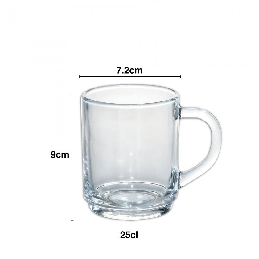 Caneca Vidro Redondo 250ml 7.2X9cm Caneca Vidro Redondo 250ml 7.2X9cm