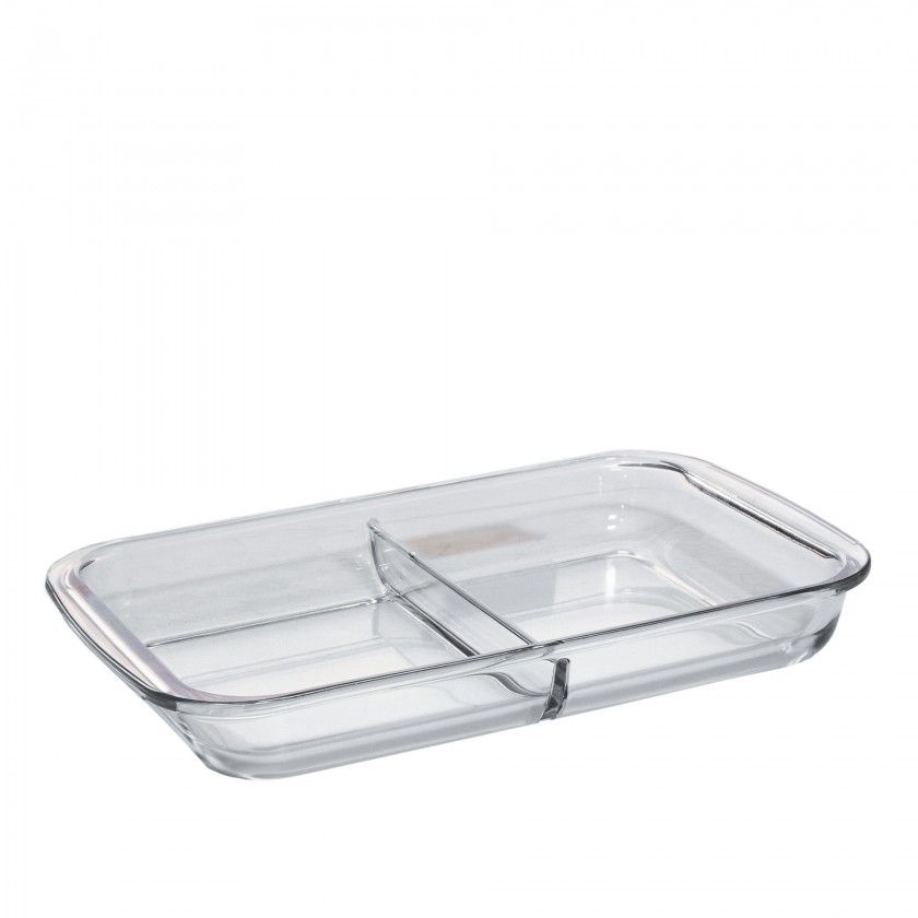 Assadeira Vidro com Divisria 39X23.5X5.5cm