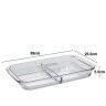 Assadeira Vidro com Divisória 39X23.5X5.5cm Assadeira Vidro com Divisória 39X23.5X5.5cm