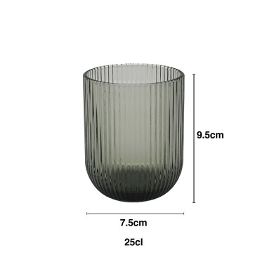 Copo sem P� Stripes 250ml 7.5X9.5cm Pack 6