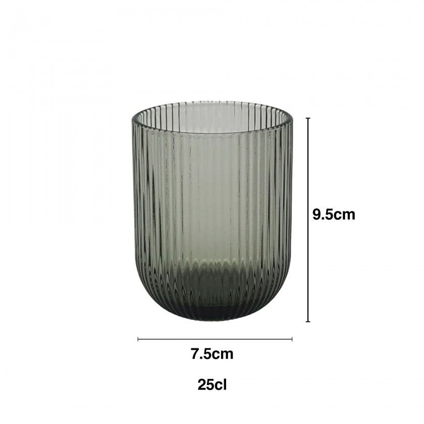 Copo sem Pé Stripes 250ml 7.5X9.5cm Pack 6 Copo sem Pé Stripes 250ml 7.5X9.5cm Pack 6