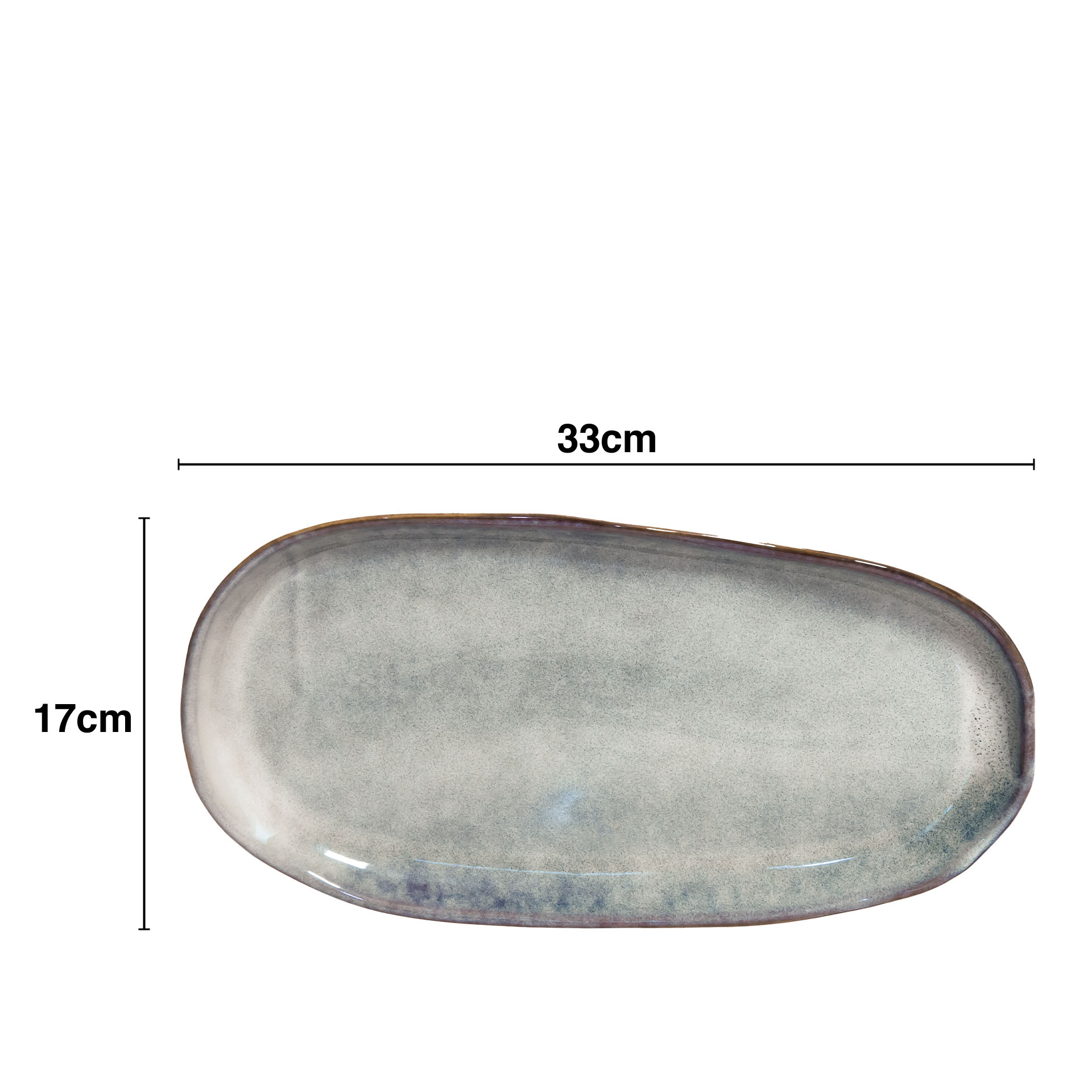 Travessa Cerâmica Oval 33X17cm