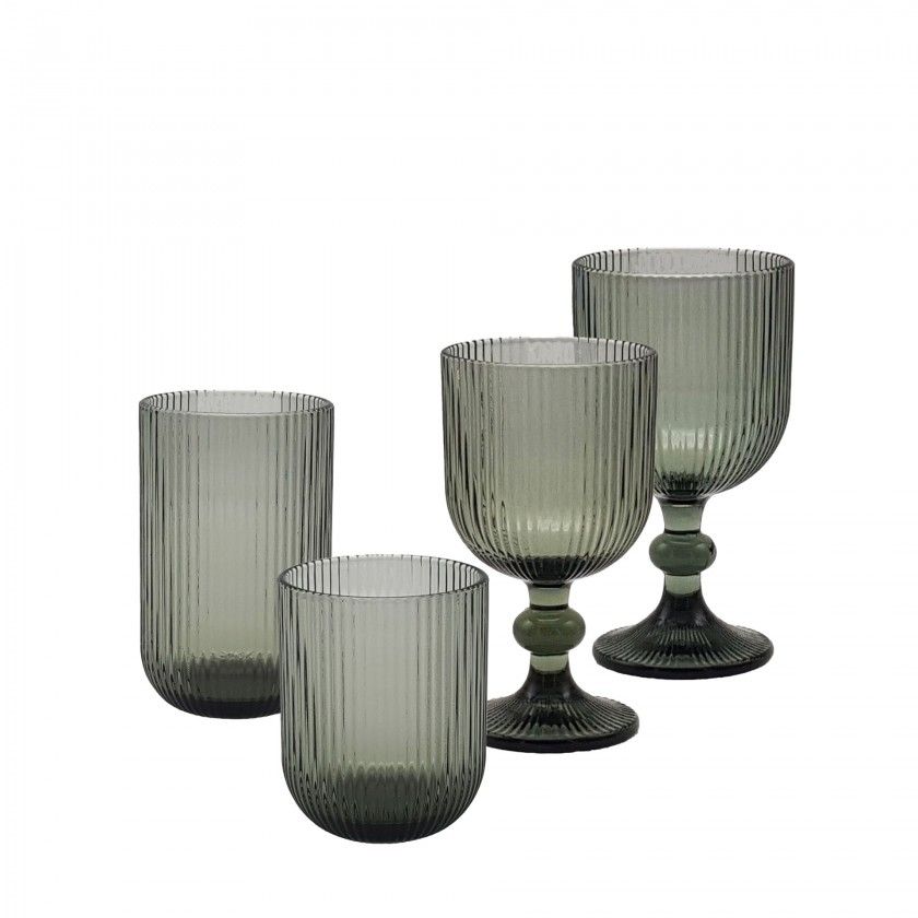 Copo sem Pé Stripes 250ml 7.5X9.5cm Pack 6 Copo sem Pé Stripes 250ml 7.5X9.5cm Pack 6