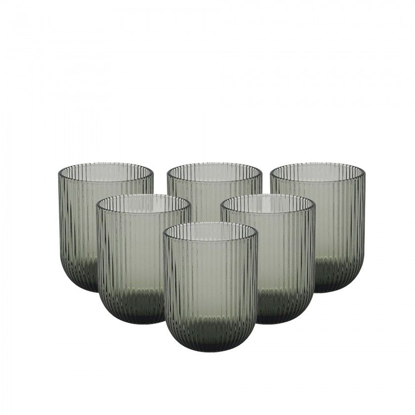 Copo sem Pé Stripes 250ml 7.5X9.5cm Pack 6 Copo sem Pé Stripes 250ml 7.5X9.5cm Pack 6