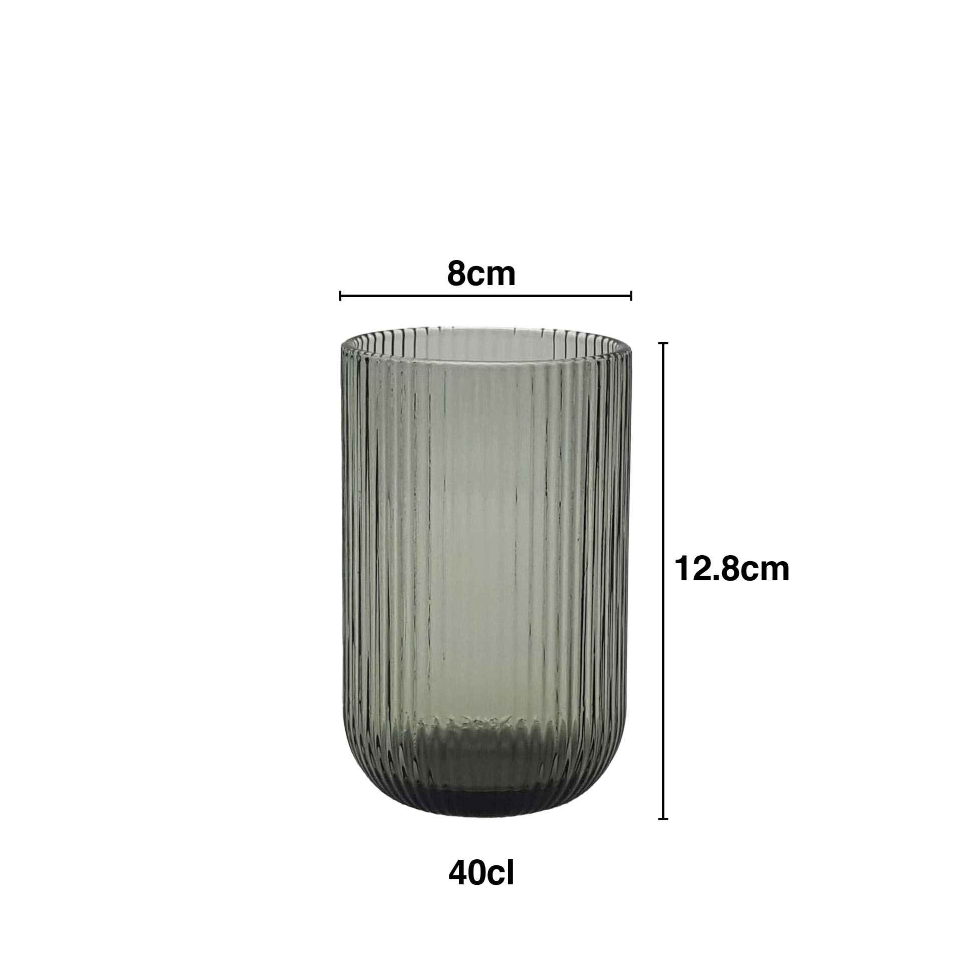 Copo sem Pé Stripes 400ml 8X12.8cm Pack 6