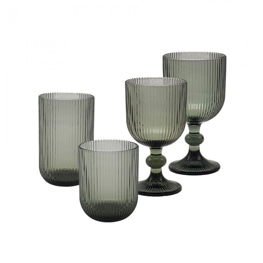Copo sem P� Stripes 400ml 8X12.8cm Pack 6