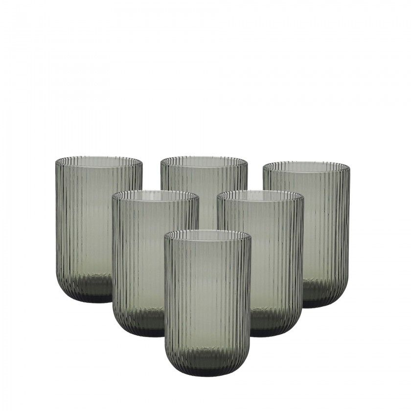 Copo sem P� Stripes 400ml 8X12.8cm Pack 6