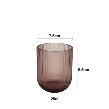 Copo sem P� Stripes 250ml 7.5X9.5cm Pack 6