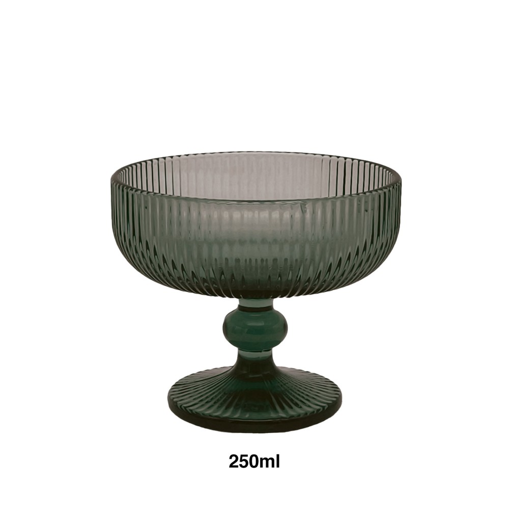Taça com Pé Stripes Cinza 250ml Pack 6