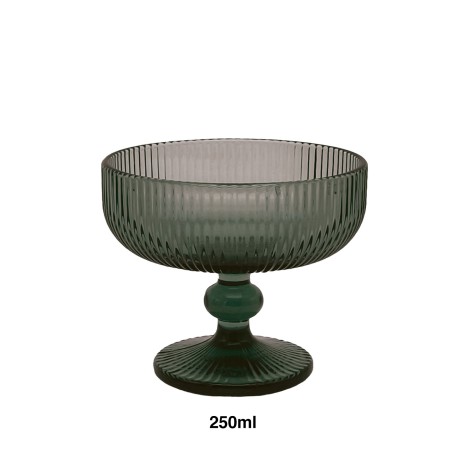 Taça com Pé Stripes Cinza 250ml Pack 6 - Image product