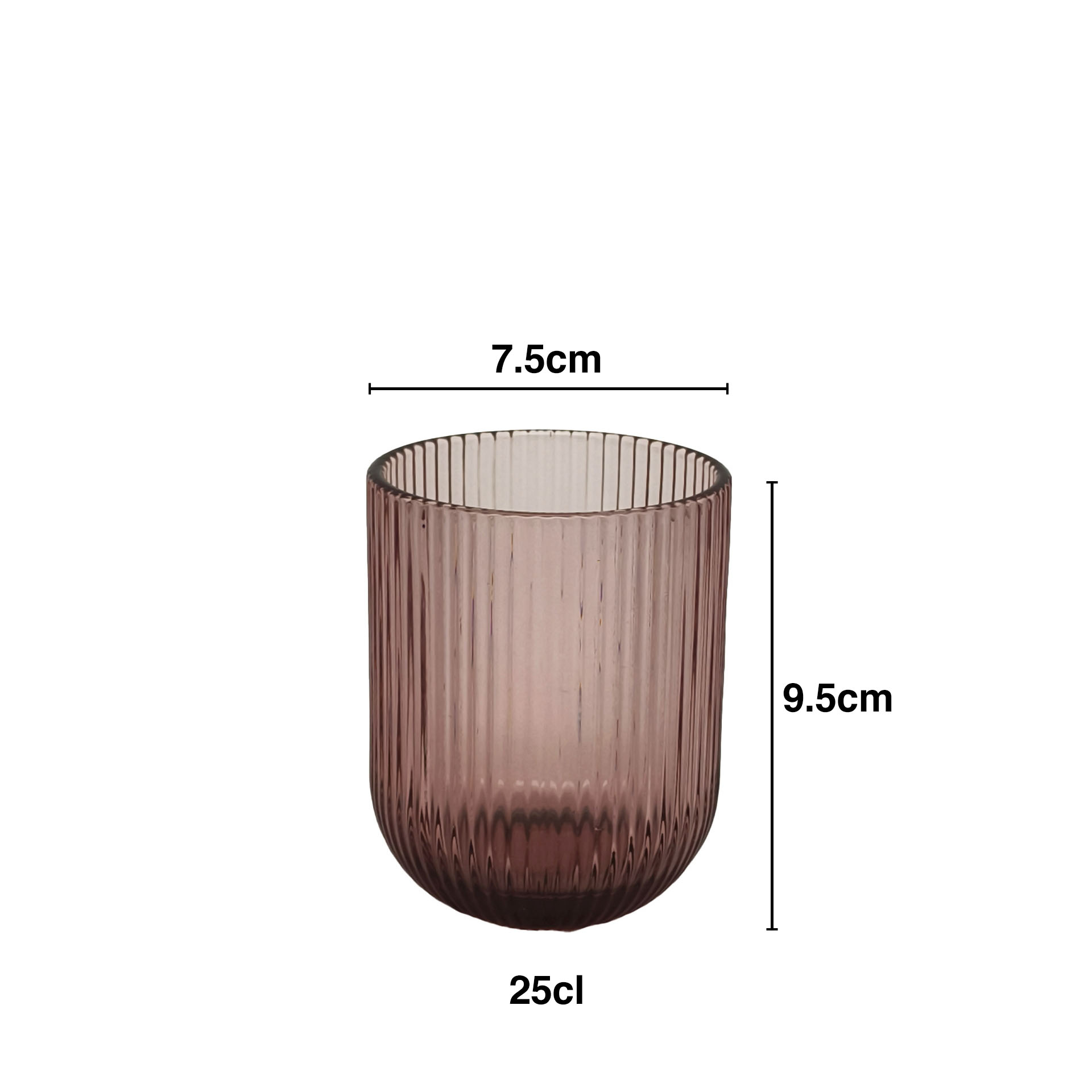 Copo sem Pé Stripes 250ml 7.5X9.5cm Pack 6
