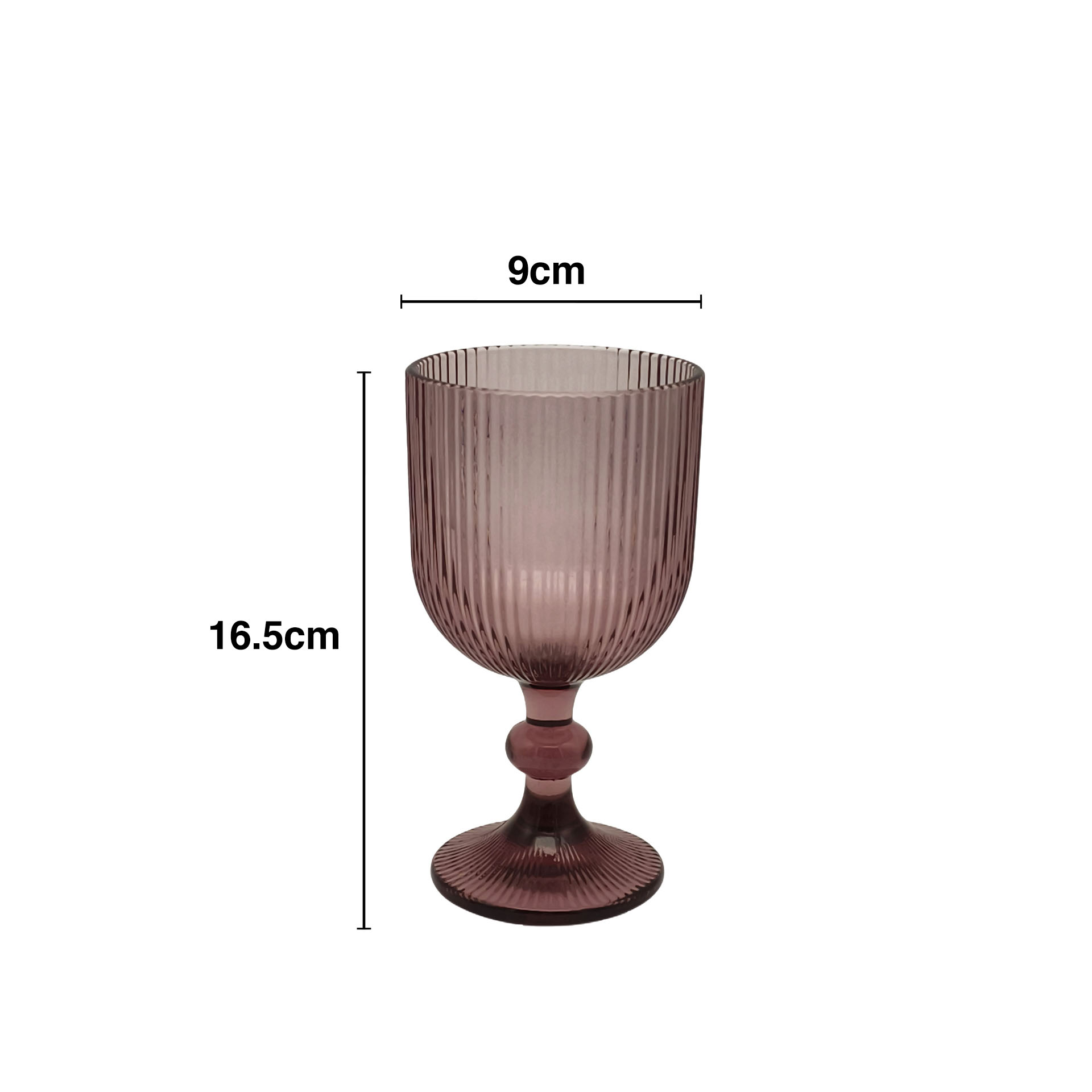 Copo com Pé Stripes 330ml 9X16.5cm Pack 6