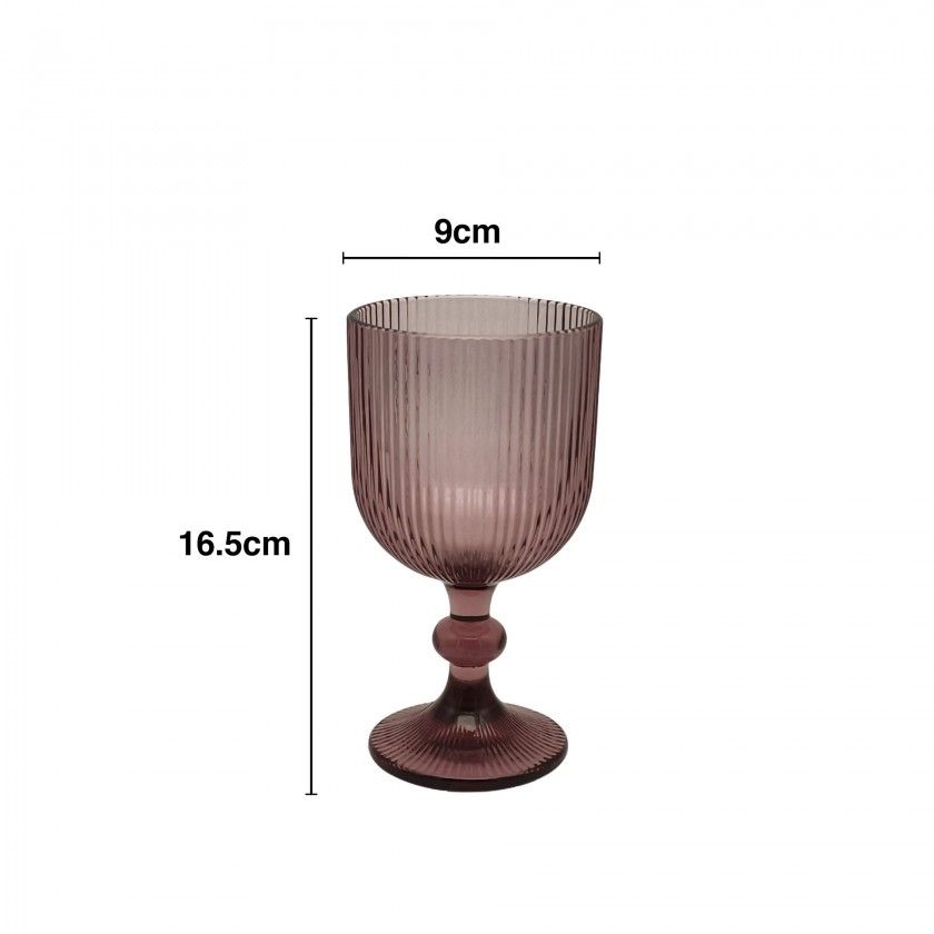 Copo com Pé Stripes 330ml 9X16.5cm Pack 6 Copo com Pé Stripes 330ml 9X16.5cm Pack 6