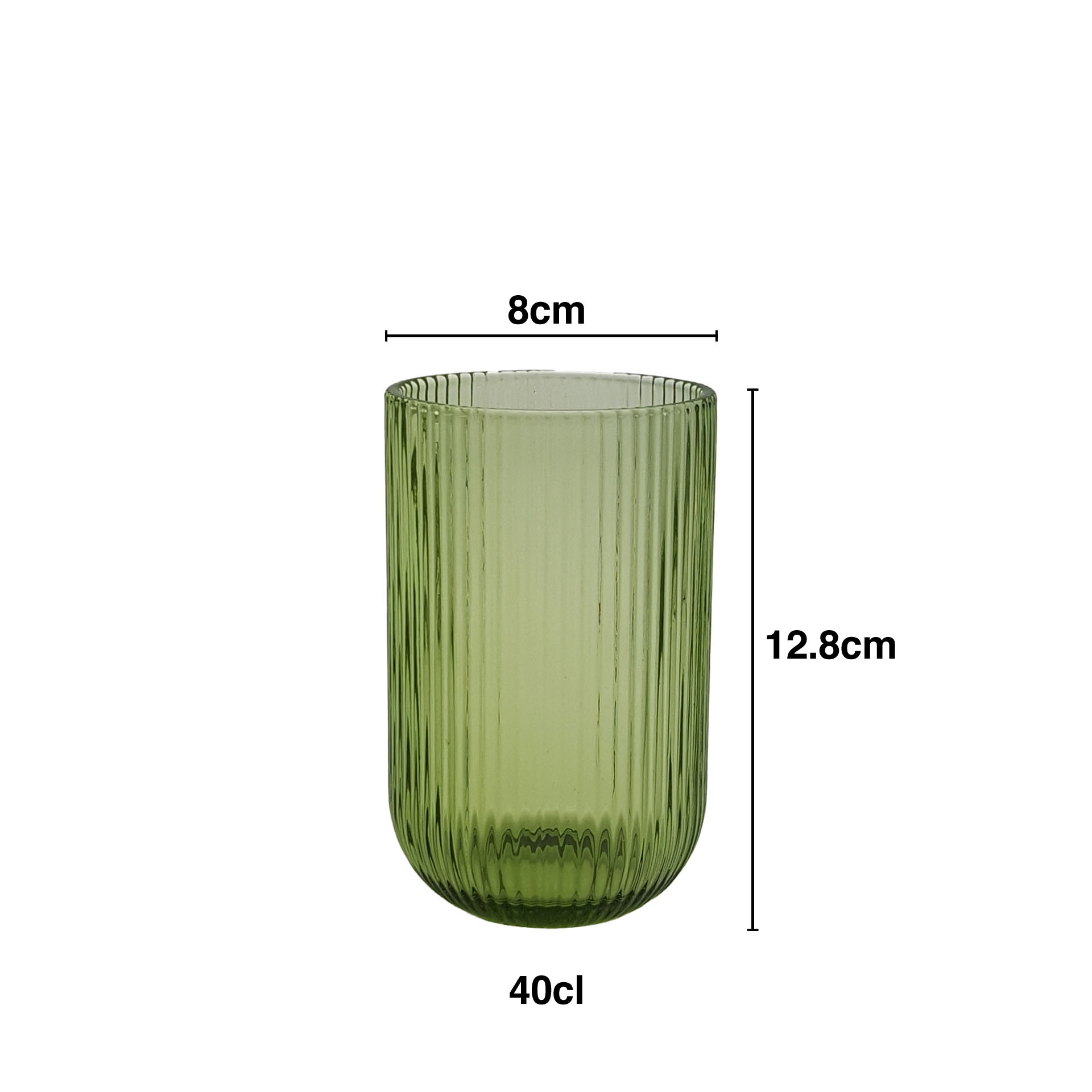 Copo sem Pé Stripes 400ml 8X12.8cm Pack 6