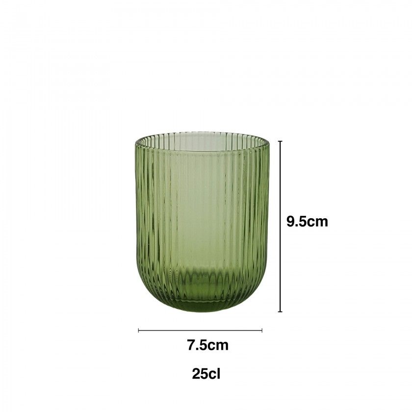 Copo sem Pé Stripes 250ml 7.5X9.5cm Pack 6 Copo sem Pé Stripes 250ml 7.5X9.5cm Pack 6