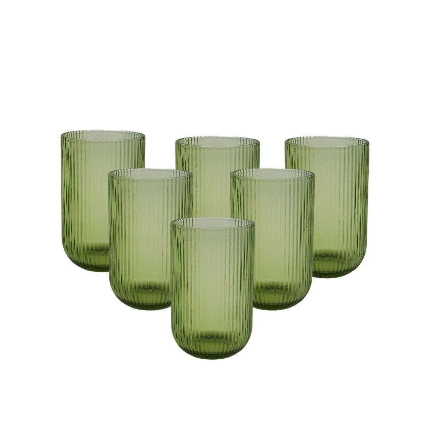 Copo sem P� Stripes 400ml 8X12.8cm Pack 6