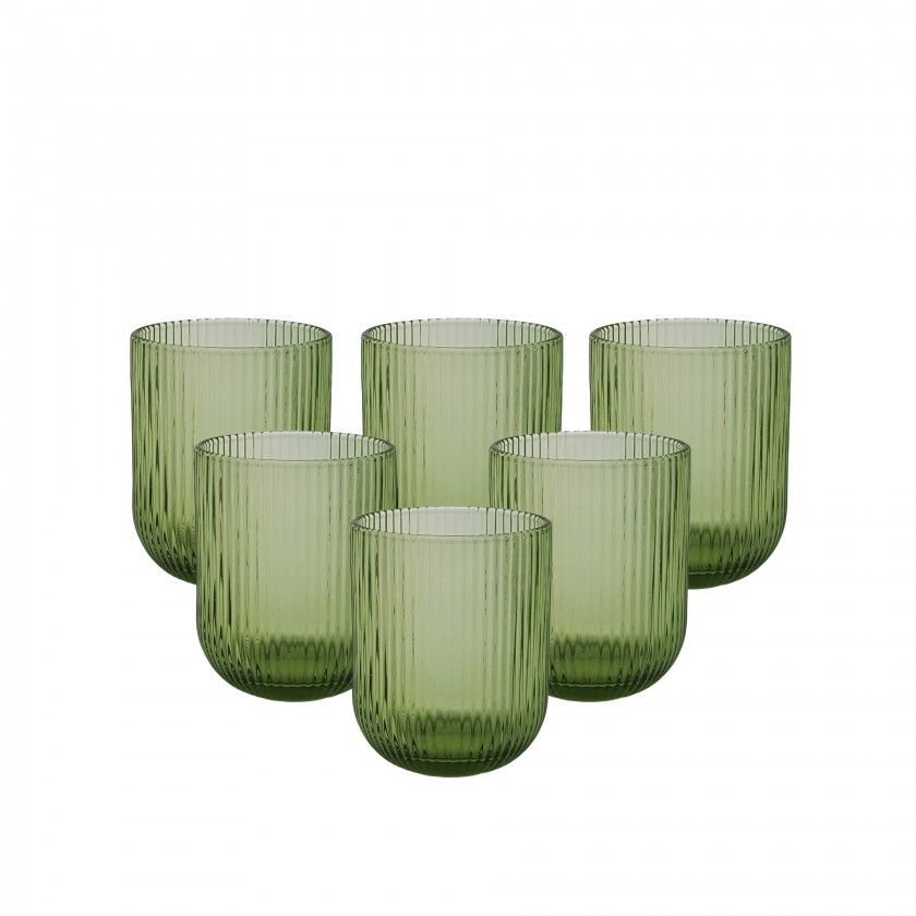 Copo sem Pé Stripes 250ml 7.5X9.5cm Pack 6 Copo sem Pé Stripes 250ml 7.5X9.5cm Pack 6