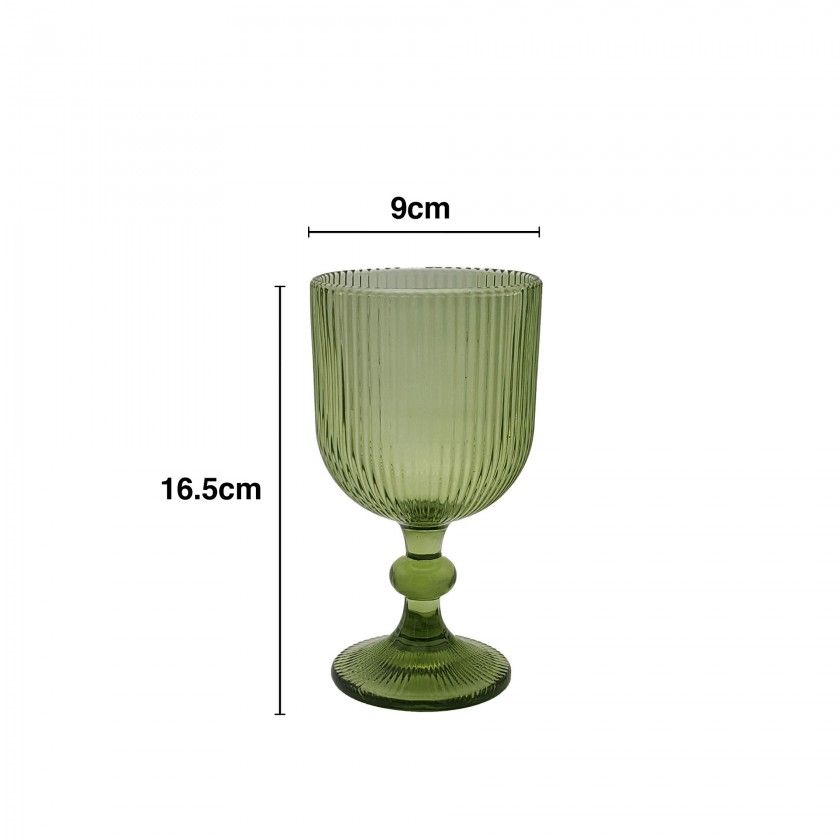 Copo com Pé Stripes 330ml 9X16.5cm Pack 6 Copo com Pé Stripes 330ml 9X16.5cm Pack 6
