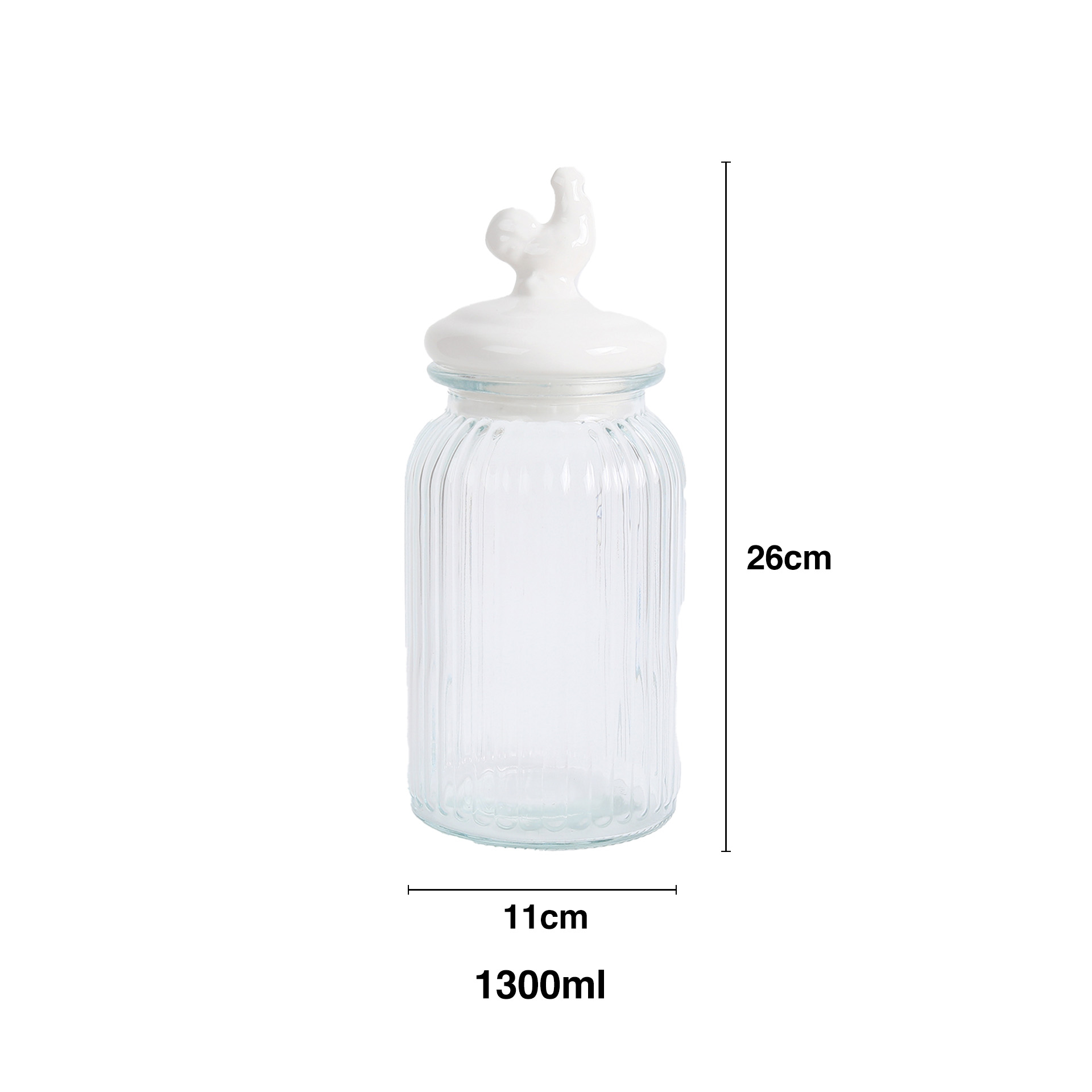 Frasco Galinha Tampa Cerâmica