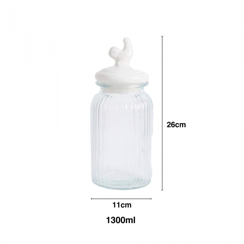 Frasco Galinha Tampa Cerâmica Frasco Galinha Tampa Cerâmica