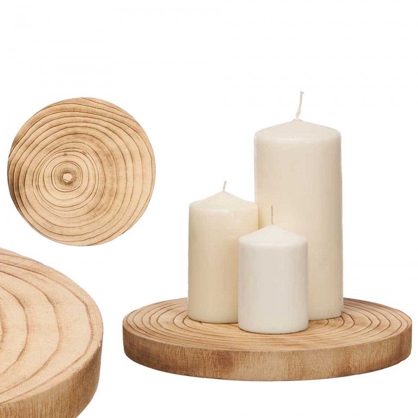 Base Madeira Redonda 28.5X3cm