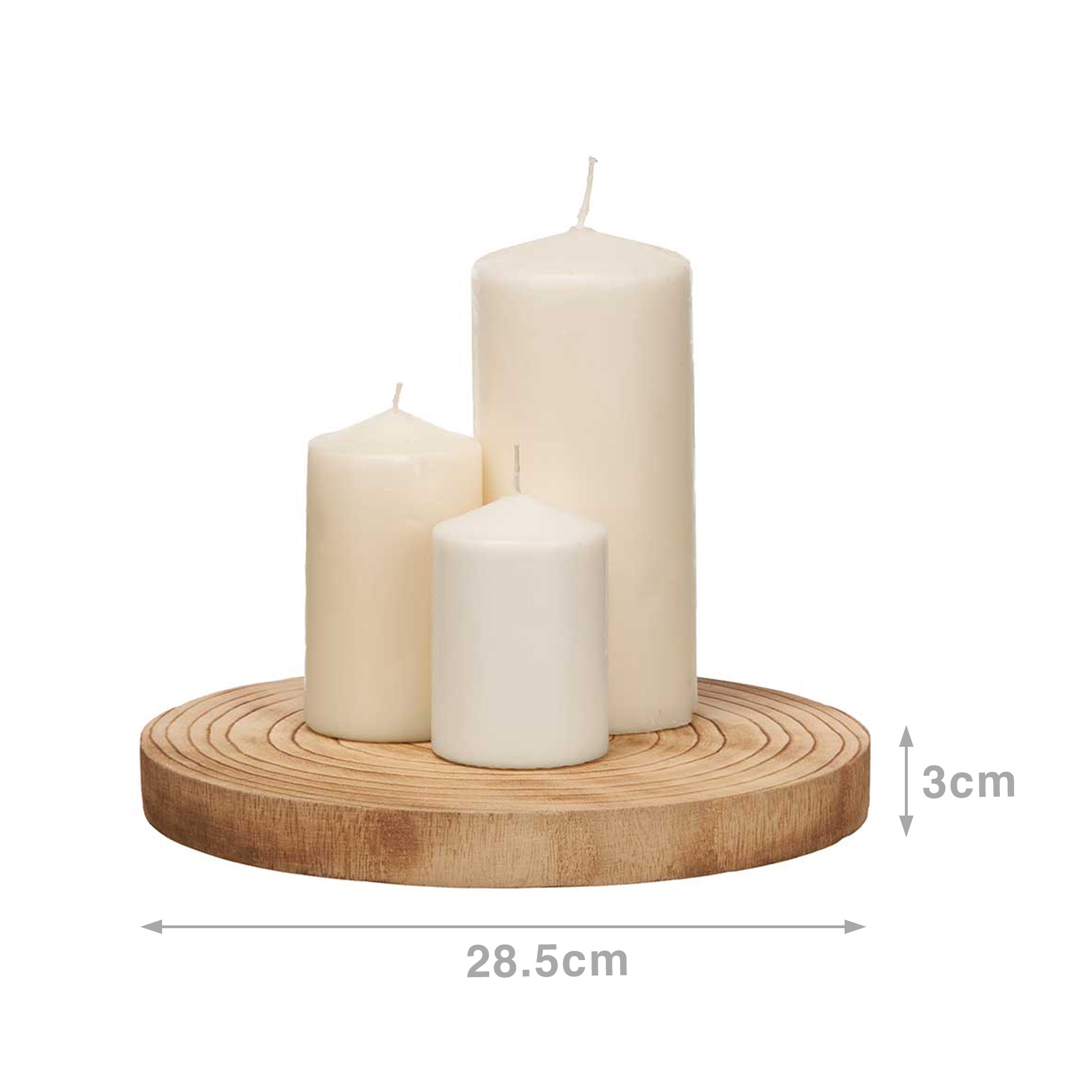 Base Madeira Redonda 28.5X3cm