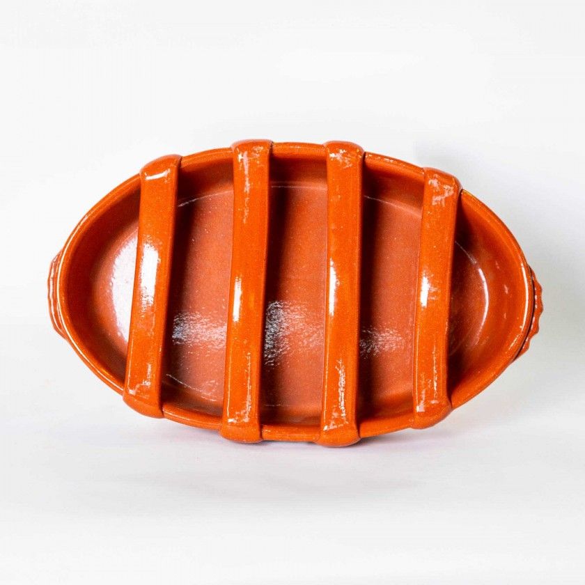 Assador Chouri�os Barro Liso N.3 31.5X14.5X5cm