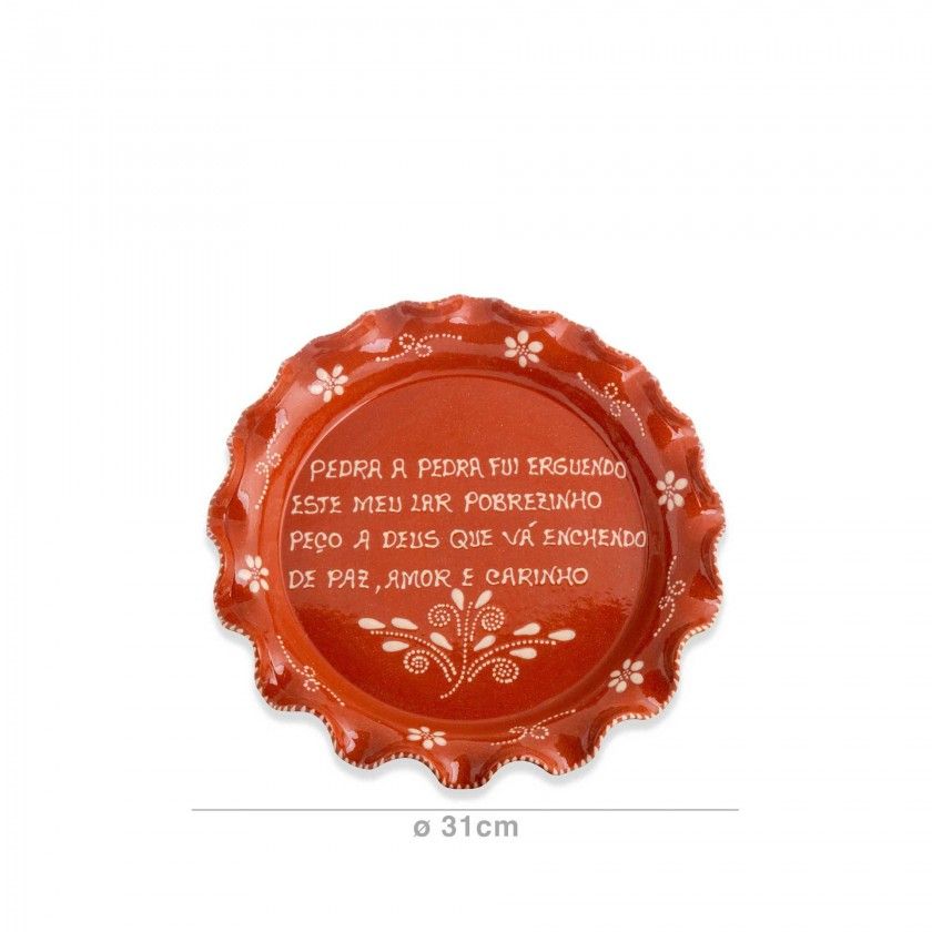 Prato Parede Barro Regional N.1 31X4.5cm Prato Parede Barro Regional N.1 31X4.5cm