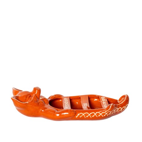 Assador Chouriços Barro Regional Porco Deitado 30.5cm - Image product