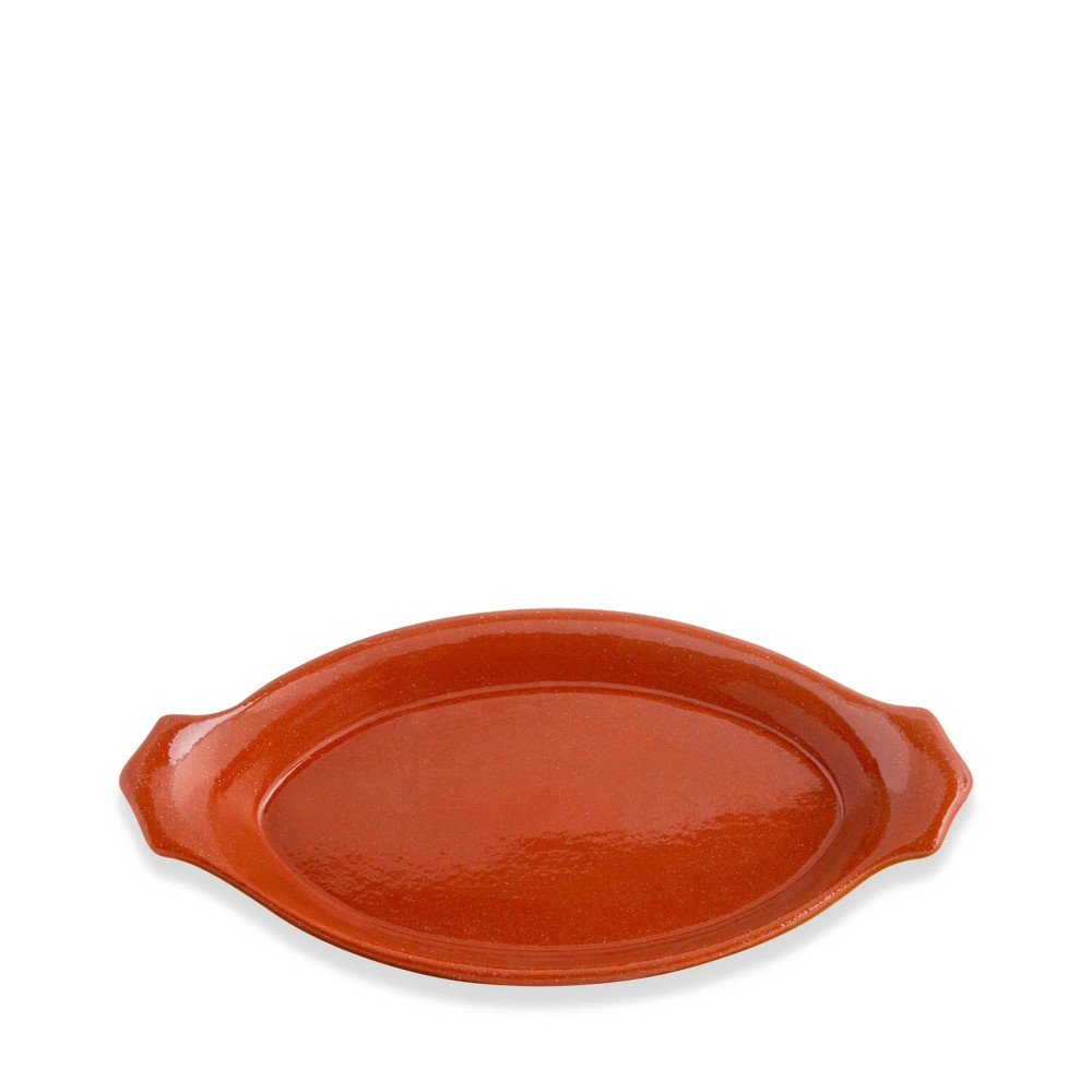 Travessa Barco Barro Liso 29X14X3.5CM