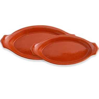 Travessa Barco Barro Liso 29X14X3.5CM