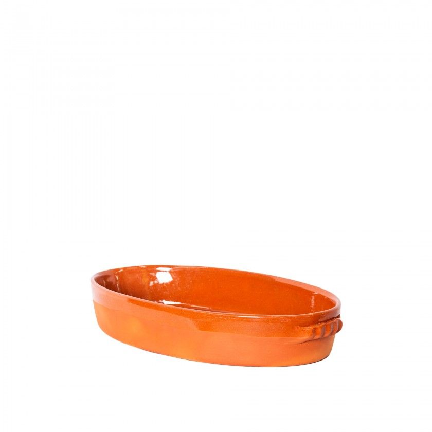Assadeira Barro Liso Oval N.0 25X15X5cm
