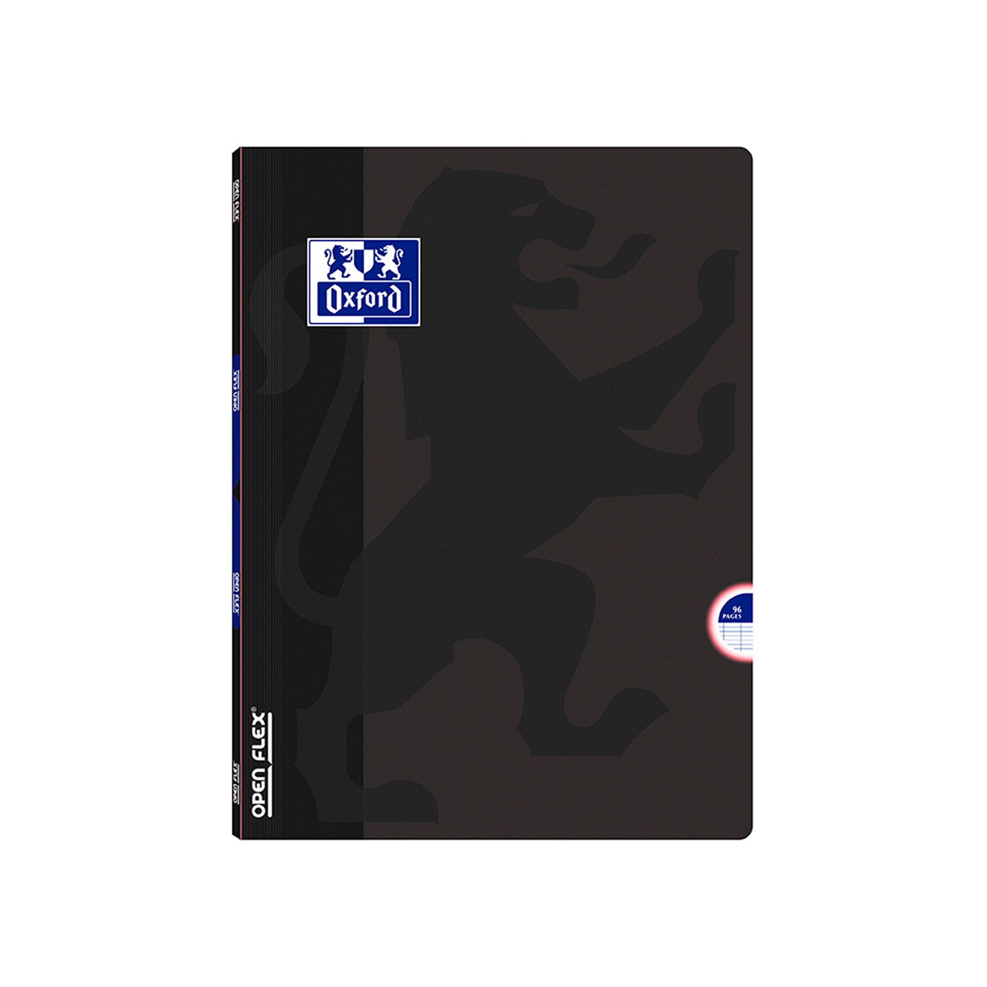 Caderno Agrafado Oxford Openflex A4 48 Folhas Pautado Preto
