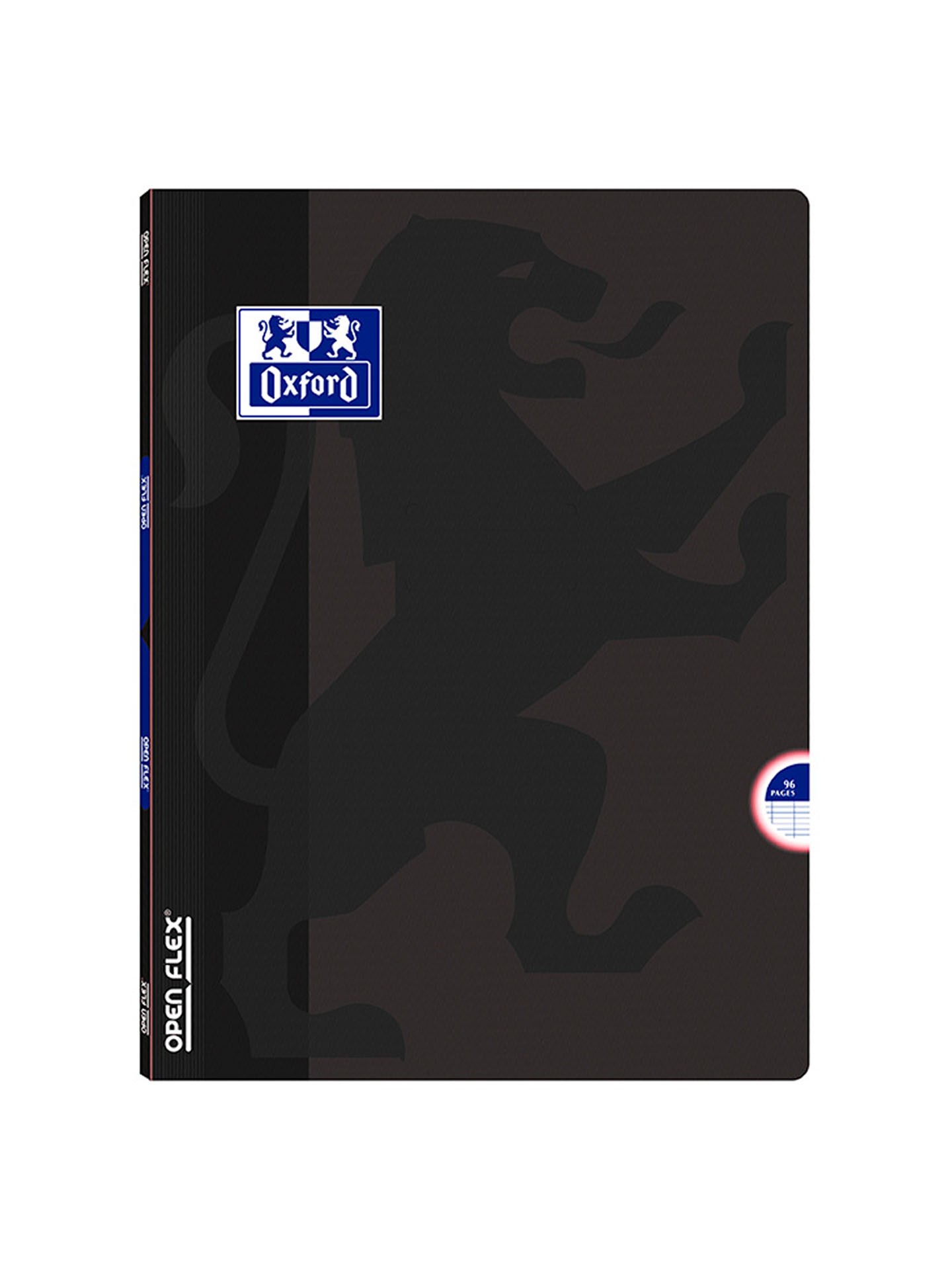 Caderno Agrafado Oxford Openflex A4 48 Folhas Pautado Preto