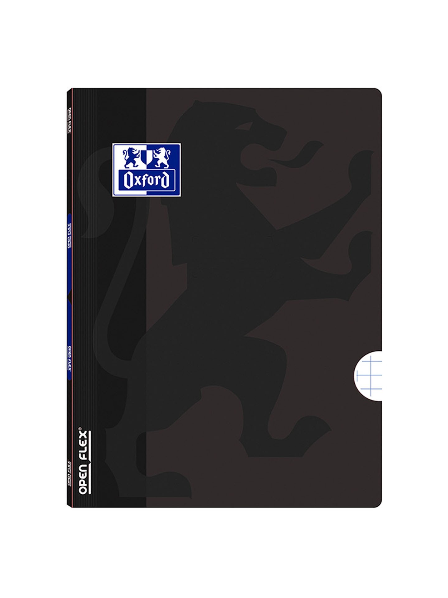 Caderno Agrafado Oxford Openflex A4 48 Folhas Quadriculado Preto