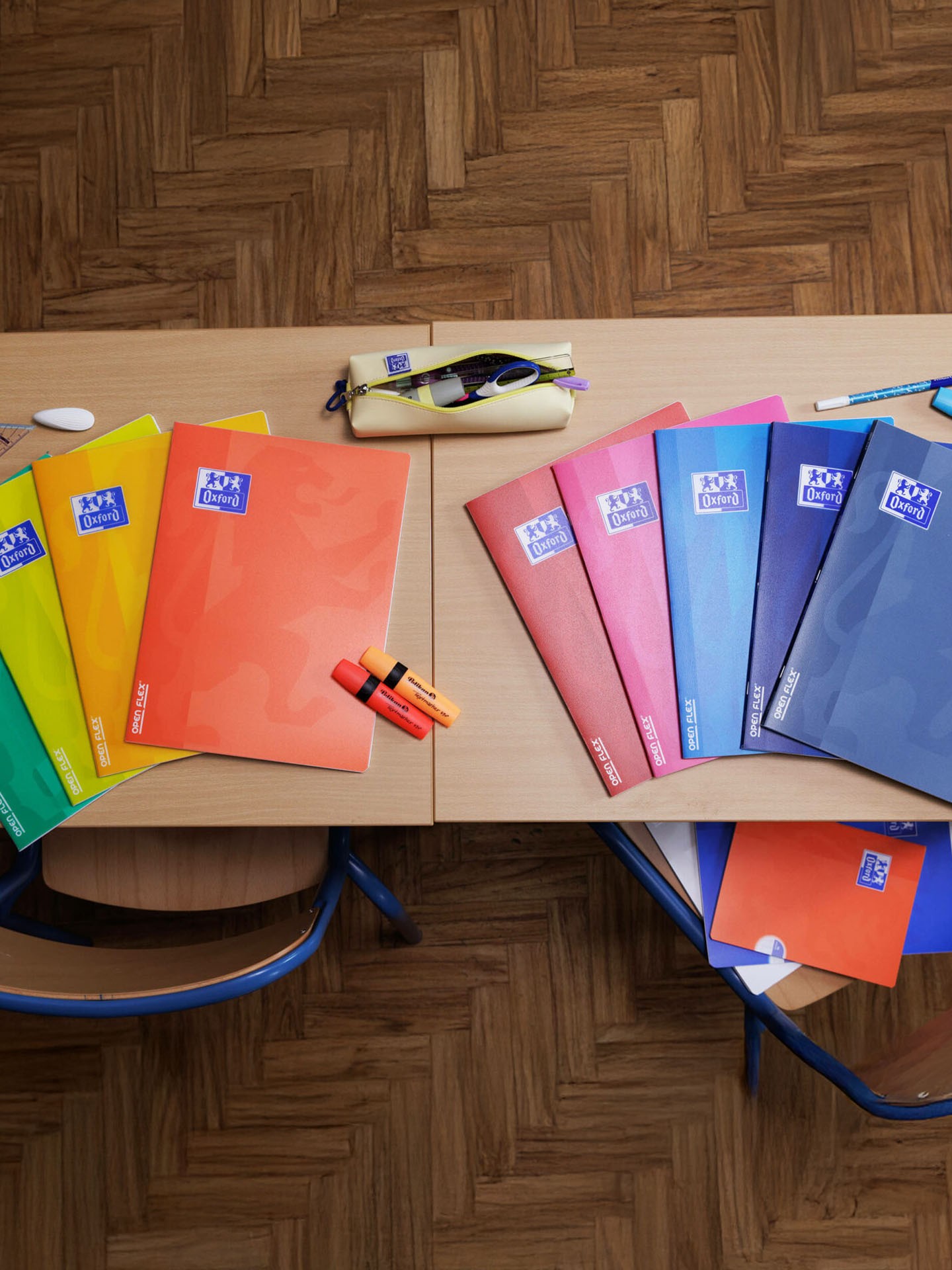Caderno Agrafado Oxford Openflex A4 48 Folhas Quadriculado Preto