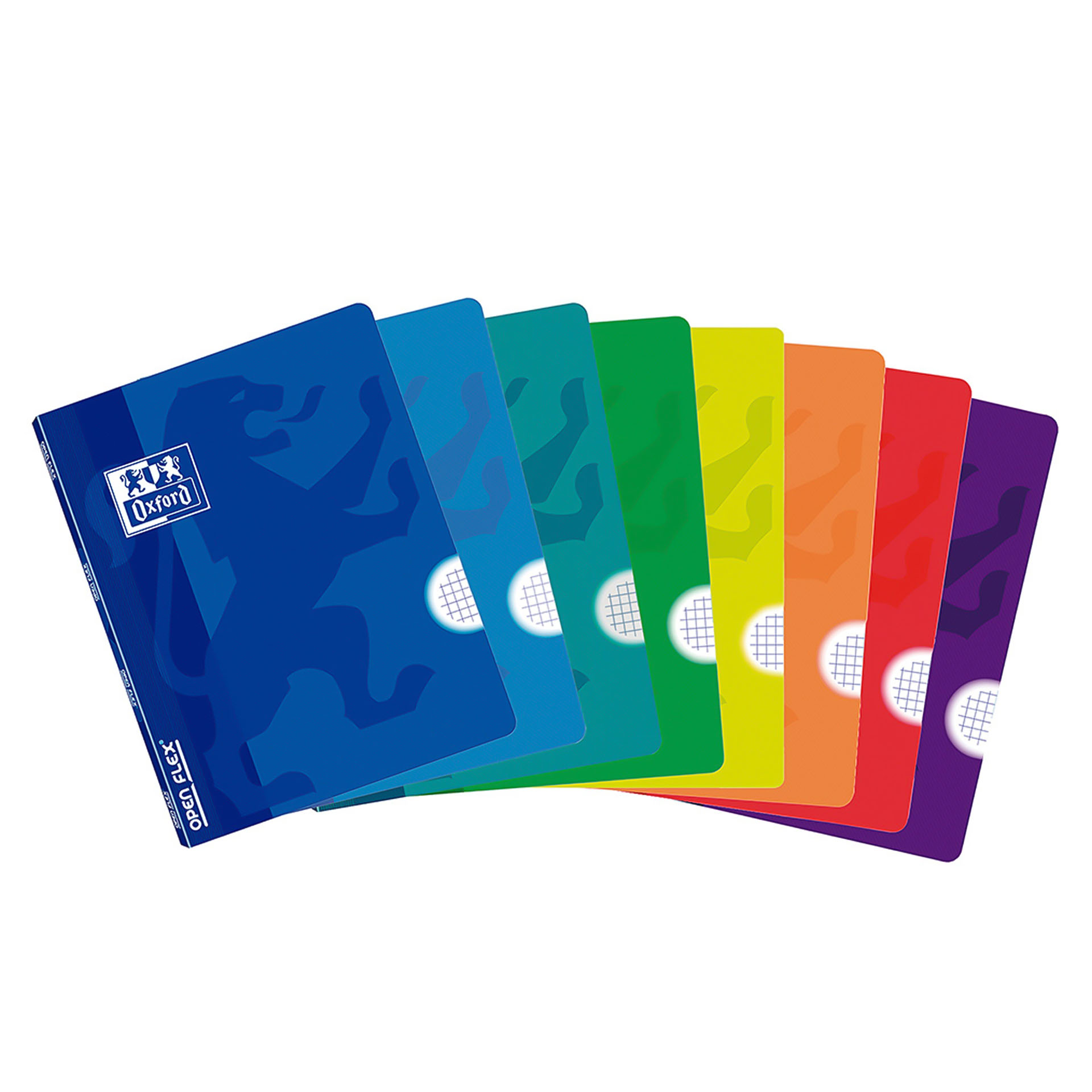 Caderno Agrafado Oxford Openflex A4 48 Folhas Quadriculado Cor Viva