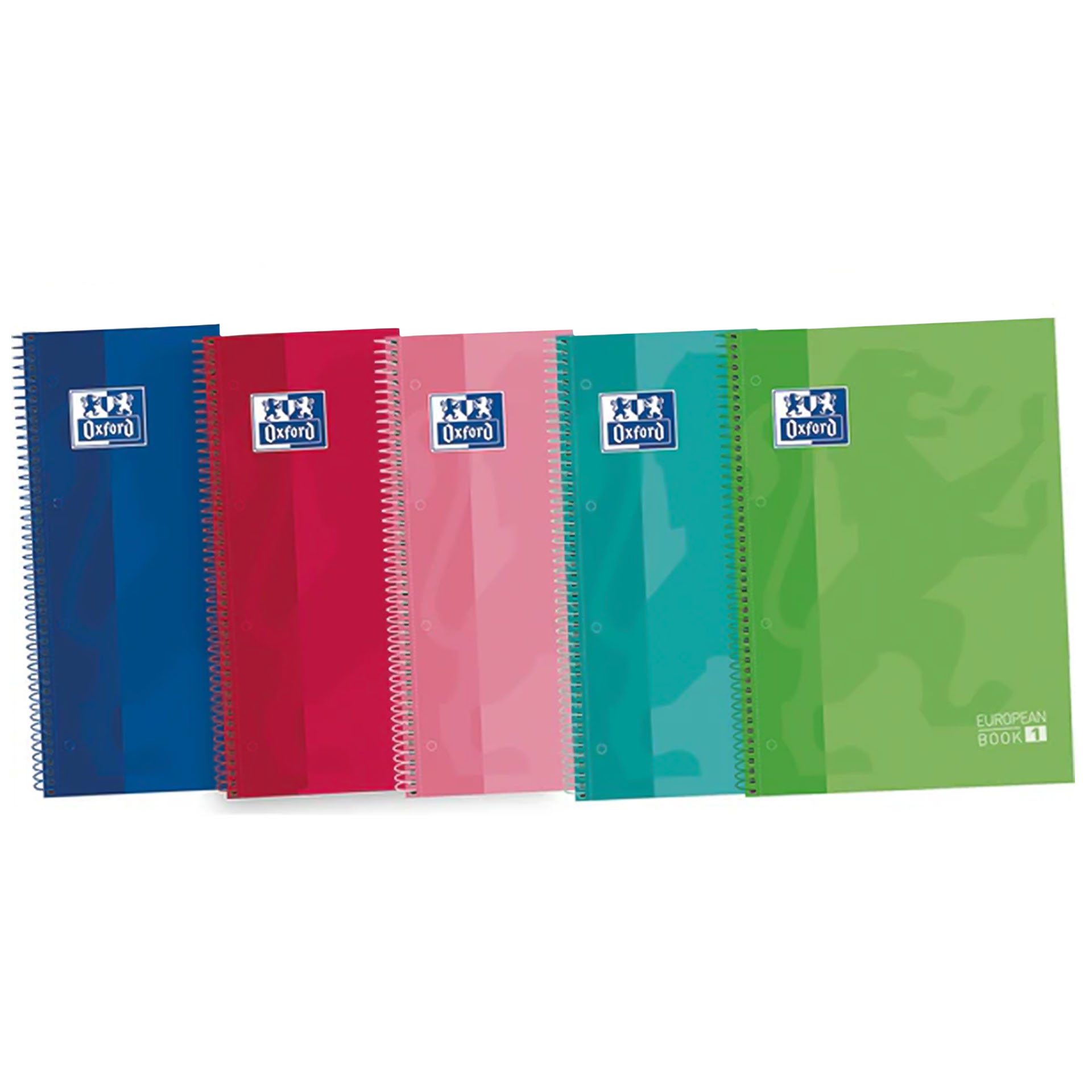 Caderno Espiral Capa Dura Oxford School A4 80 Folhas Pautado Cor viva