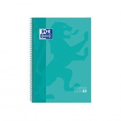 Caderno Espiral Capa Dura Oxford School A4 80 Folhas Quadriculado Cor viva