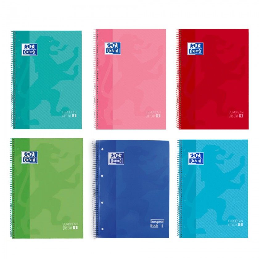 Caderno Espiral Capa Dura Oxford School A4 80 Folhas Quadriculado Cor viva Caderno Espiral Capa Dura Oxford School A4 80 Folhas Quadriculado Cor viva