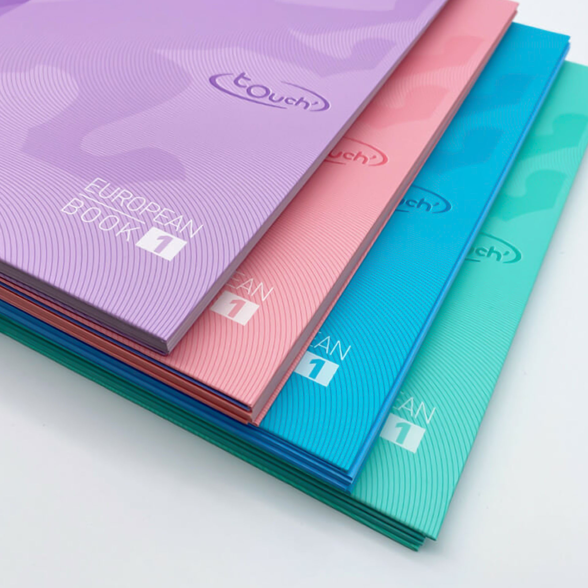 Caderno Espiral Capa Dura Oxford Touch A4 80 Folhas Pautado Pastel