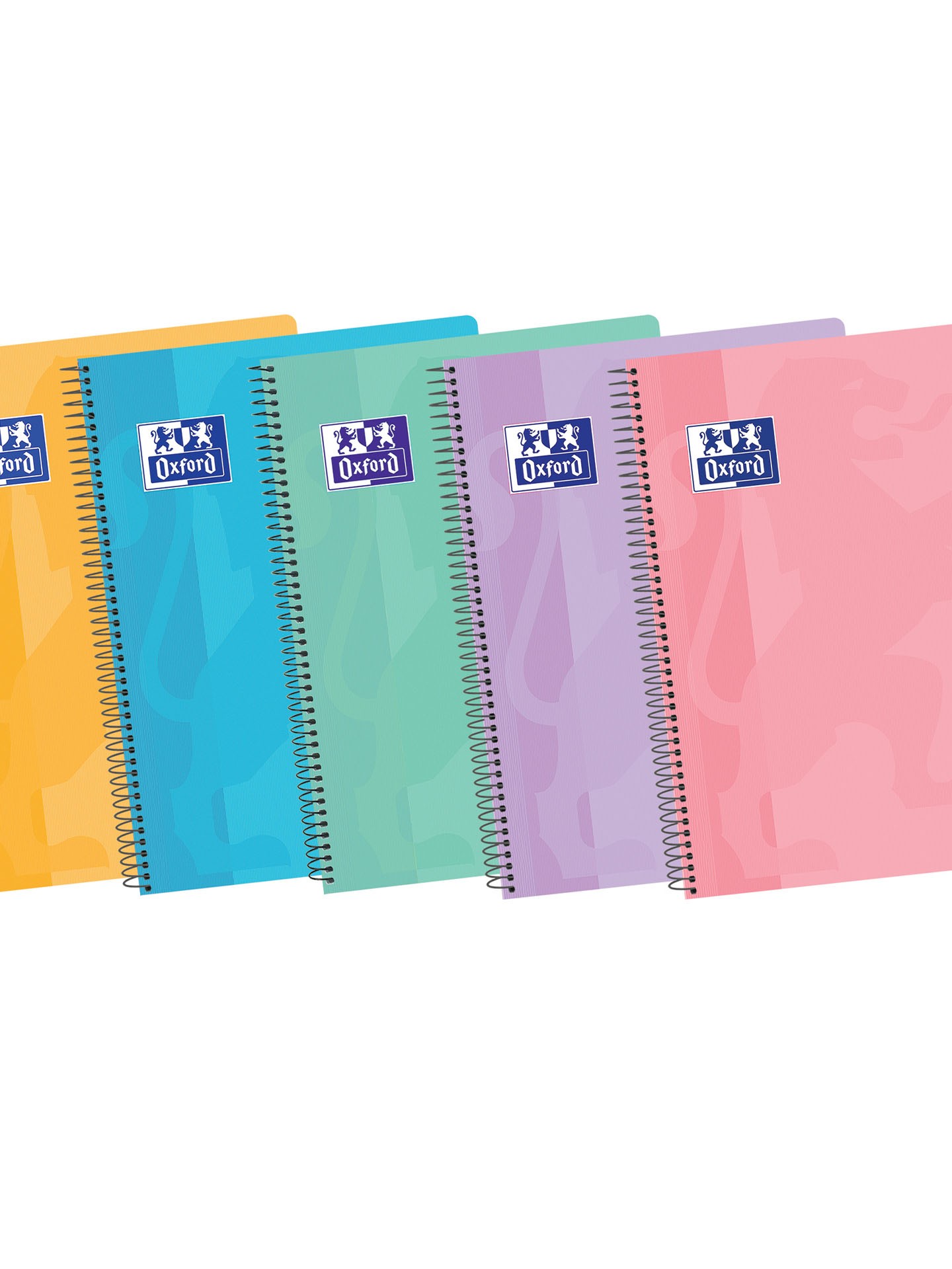 Caderno Espiral Capa Plástico Oxford Espiralflex A4 50 Folhas Pautado Pastel