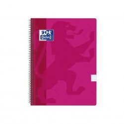 Caderno Espiral Capa Plstico Oxford Espiralflex A4 50 Folhas Quadriculado Cor Viva