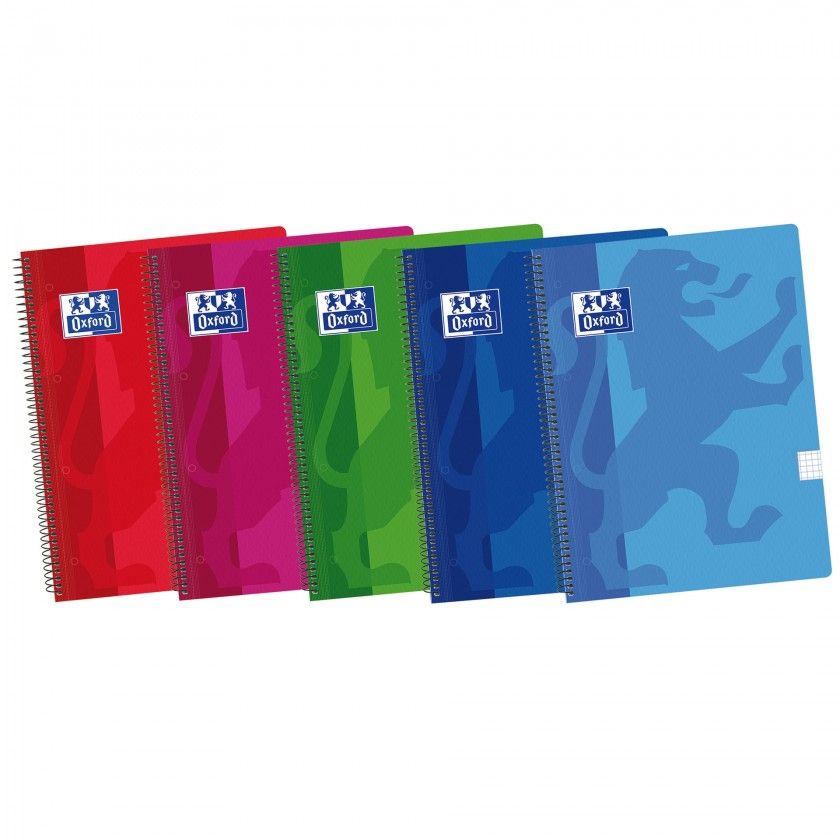 Caderno Espiral Capa Plástico Oxford Espiralflex A4 50 Folhas Quadriculado Cor Viva Caderno Espiral Capa Plástico Oxford Espiralflex A4 50 Folhas Quadriculado Cor Viva