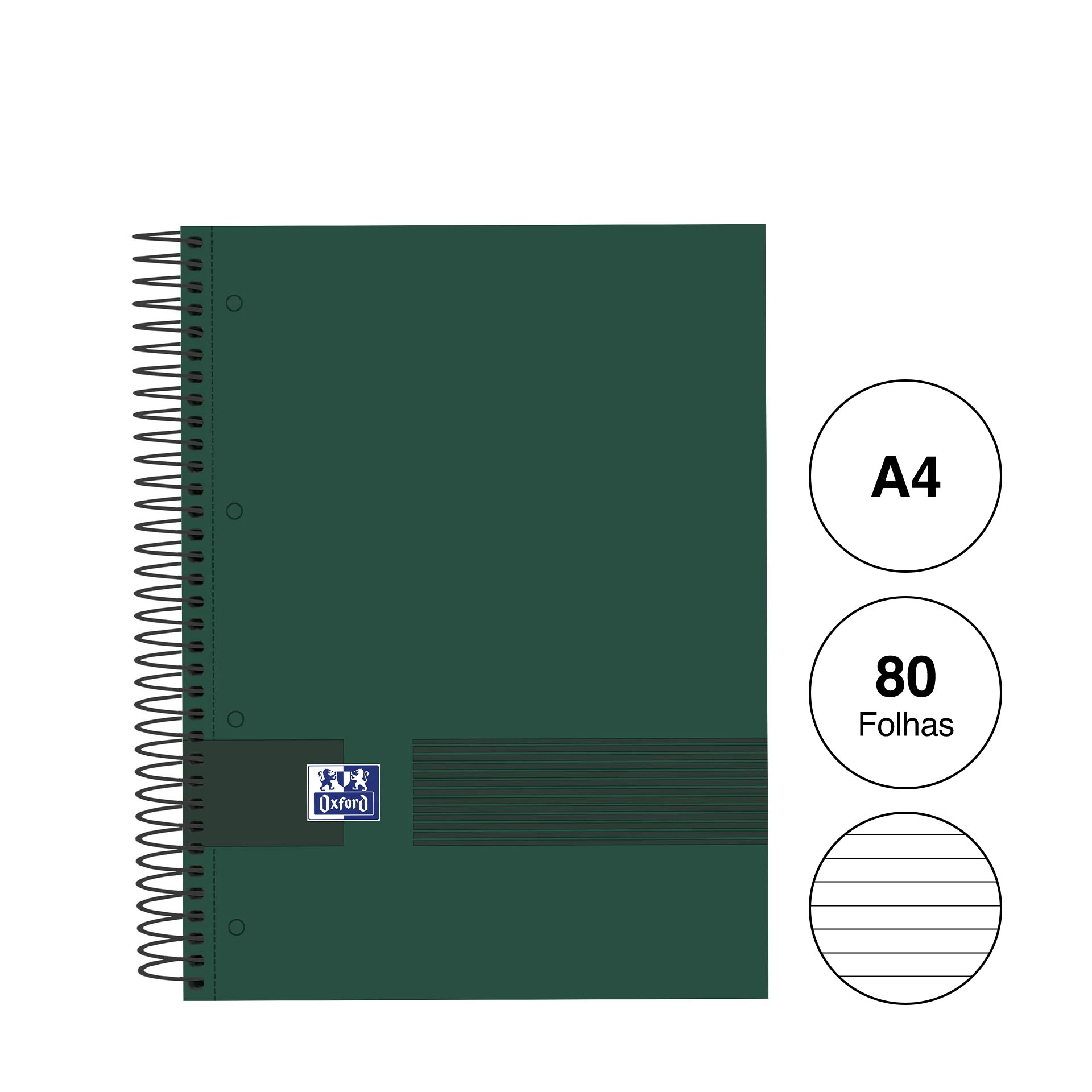 Caderno Espiral Oxford&You A4 Pautado Cor Neutra