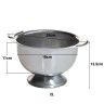 Terrina Inox Grand Gourmet com Pé sem Tampa 2L 18X11cm Terrina Inox Grand Gourmet com Pé sem Tampa 2L 18X11cm