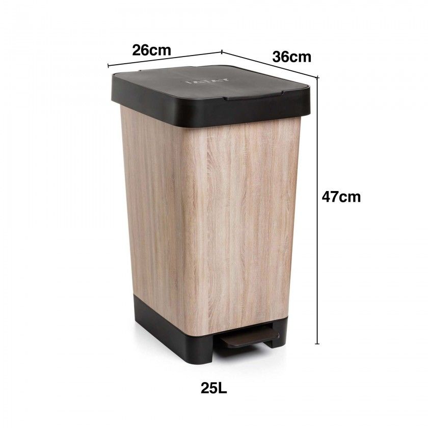 Balde Lixo com Pedal Smart Decorado 25L 26X36X47cm Balde Lixo com Pedal Smart Decorado 25L 26X36X47cm