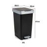 Balde Lixo com Pedal Smart Cor Sólida 25L 26X36X47cm Balde Lixo com Pedal Smart Cor Sólida 25L 26X36X47cm