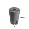 Balde Lixo WC com Pedal Diabolo 5l 19X21X28.2cm